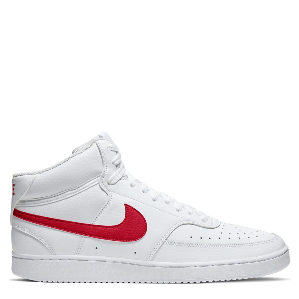 nike white & red court vision trainers