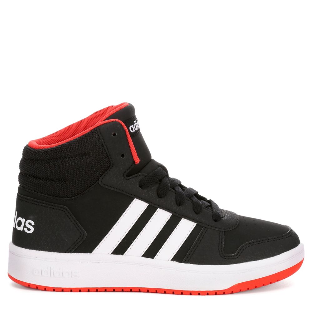adidas black and white high top sneakers