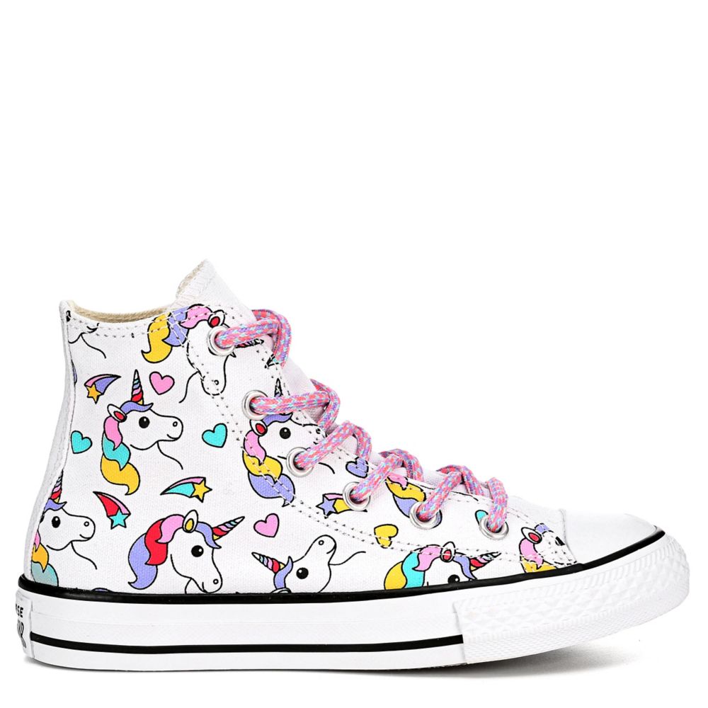 White Converse Girl S Ctas Hi Rainbow Sneakers Rack Room Shoes