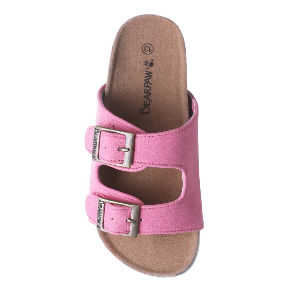 pink footbed sandals