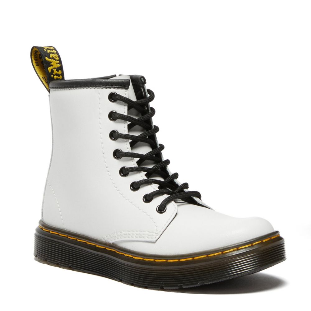 kids white combat boots