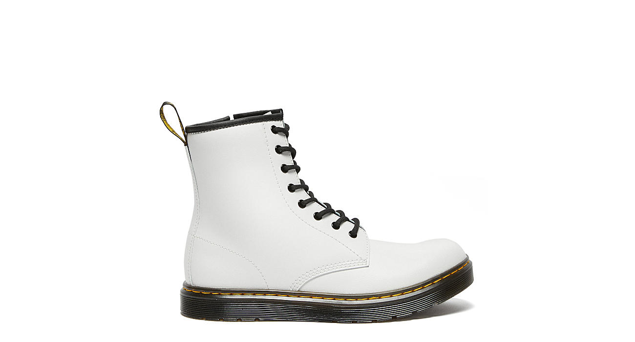 White Dr.martens Girls Zavala Combat Boot | Boots | Rack Room Shoes