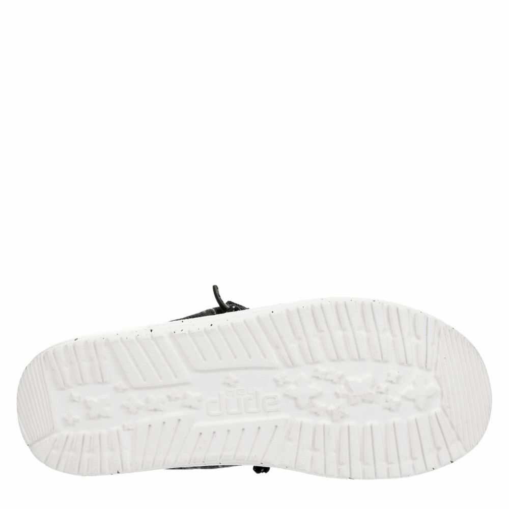 Black Heydude Boys Littlebig Kid Wally Youth Slip On Sneaker Kids