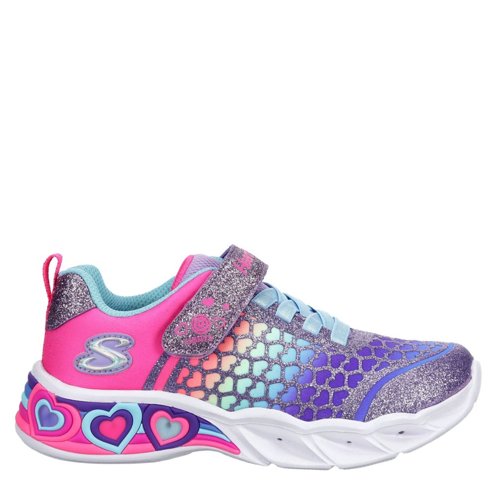 purple skechers light up shoes