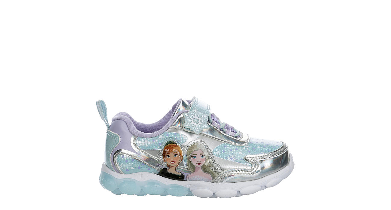 Blue/white Size 7 Disney Frozen Sneaker Toddler Girl's Shoes Light Up 