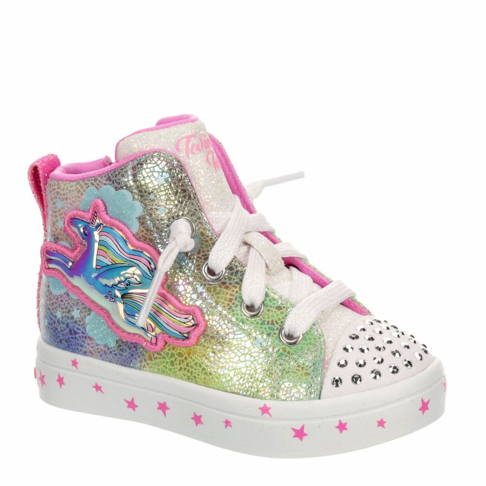 Silver Skechers Girls Infant Wi-lites Unicorn Galaxy Light Up Sneaker | Girls | Shoes