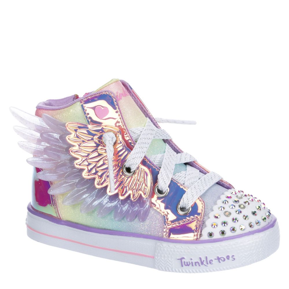Purple Skechers Girls Shuffle Lite Lil Wings Light Up Sneaker | Infant & Toddler | Rack Room Shoes