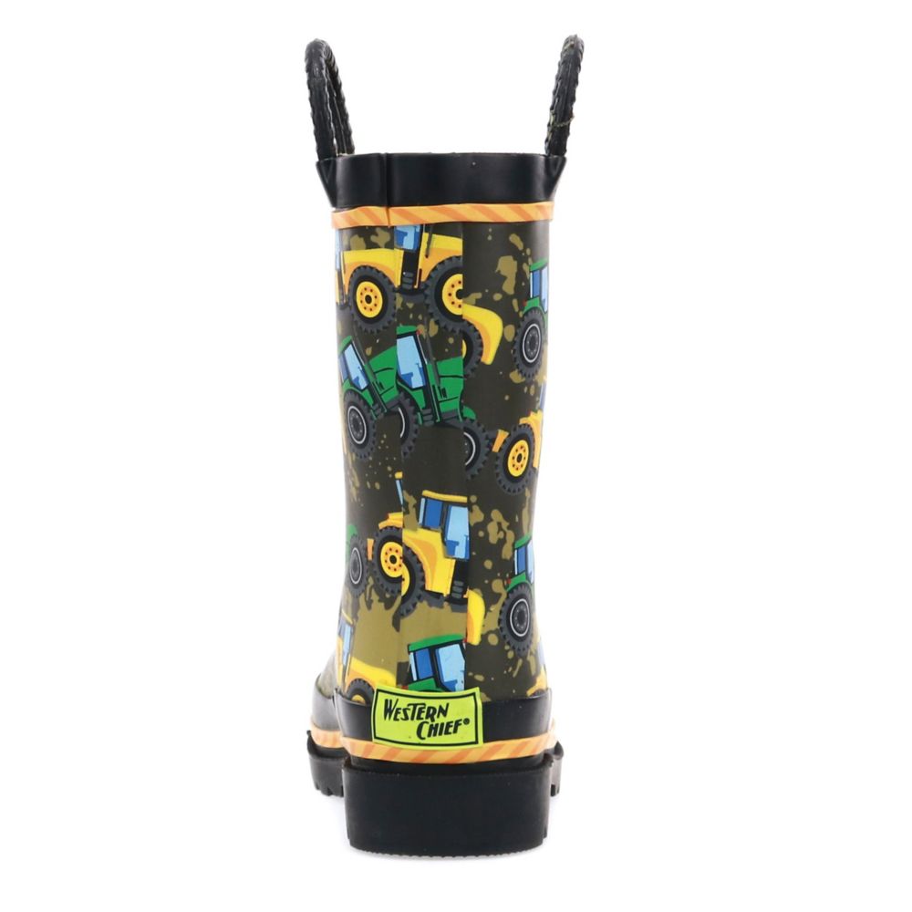 BOYS TODDLER TRACTOR TOUGH RAIN BOOT