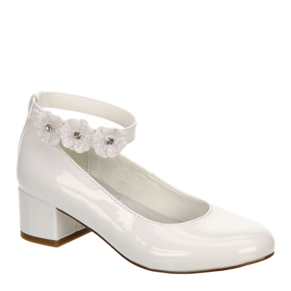 GIRLS LITTLE BIG KID FLORA DRESS SHOE WHITE