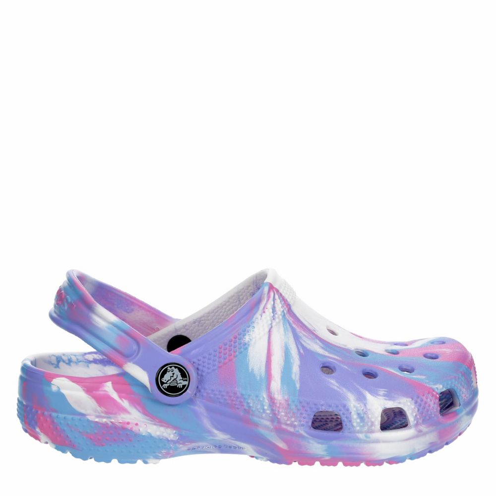 crocs pink blue