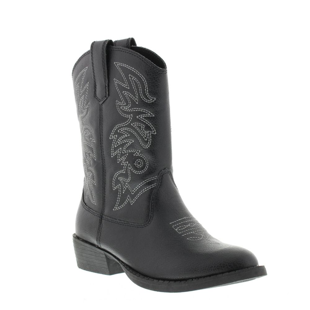 Deer Stags Boys Ranch Cowboy Boot Black 11