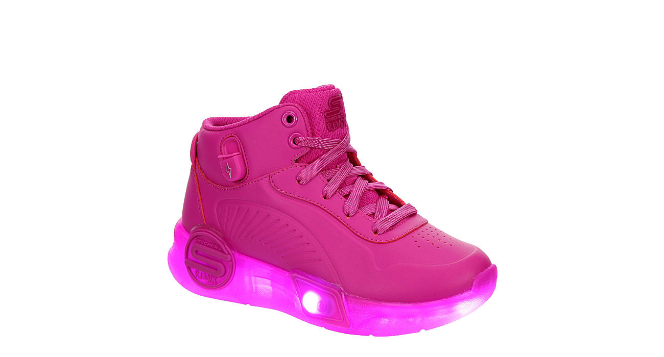 Bright Pink Skechers Girls S Lights Remix Light Up Sneaker | Kids | Room Shoes