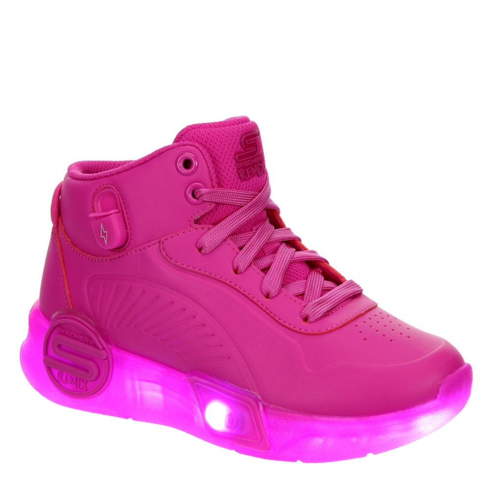 Bright Pink Skechers Girls Little And Big Kid S Lights Remix Light Up  Sneaker | Kids | Rack Room Shoes