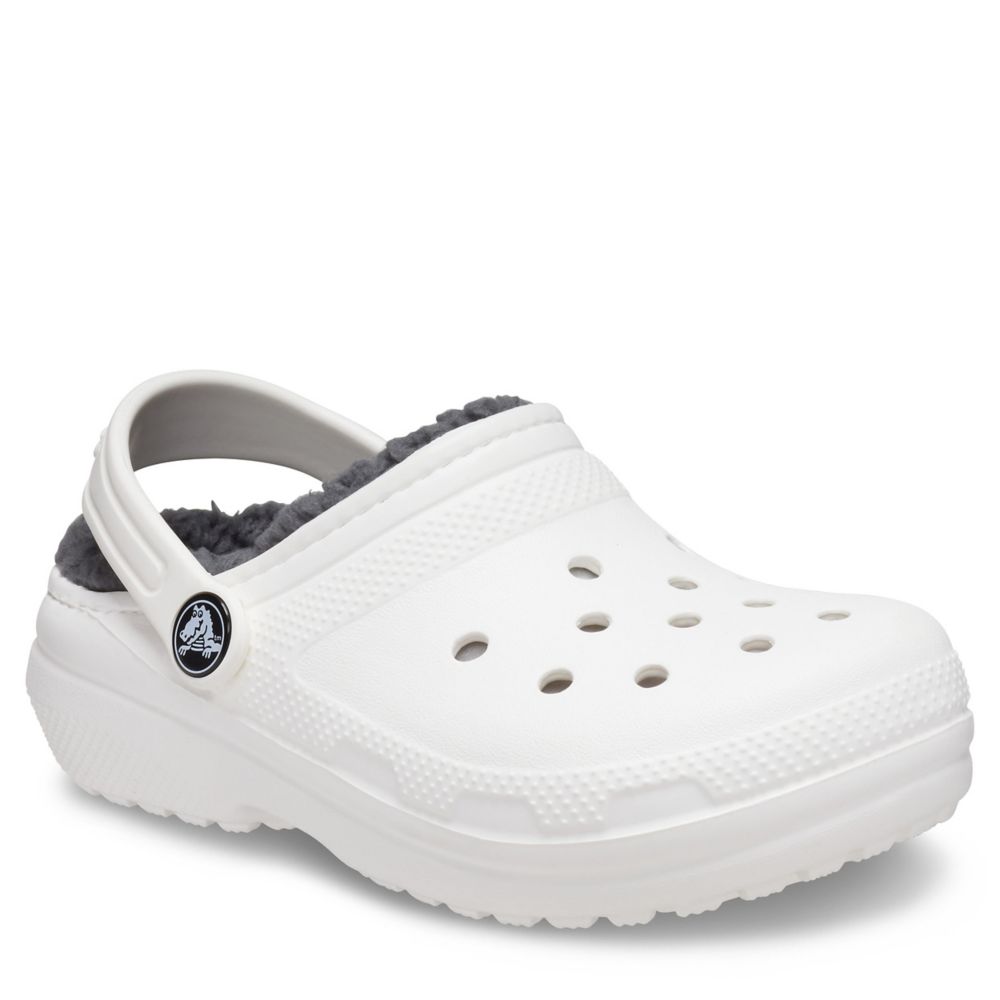 White Crocs Girls Classic Lined Clog | Kids | Rack Room Shoes
