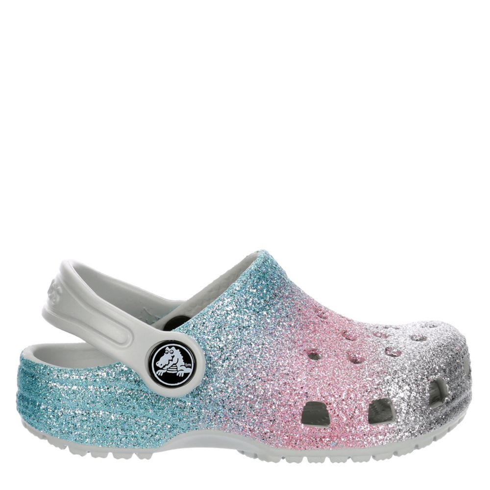 Pink Girls Toddler Classic Glitter Clog | Crocs | Rack Room Shoes