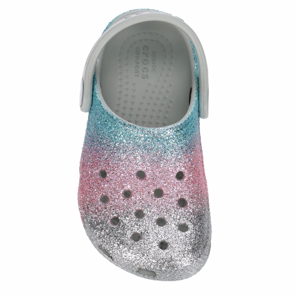 Pink Girls Toddler Classic Glitter Clog | Crocs | Rack Room Shoes