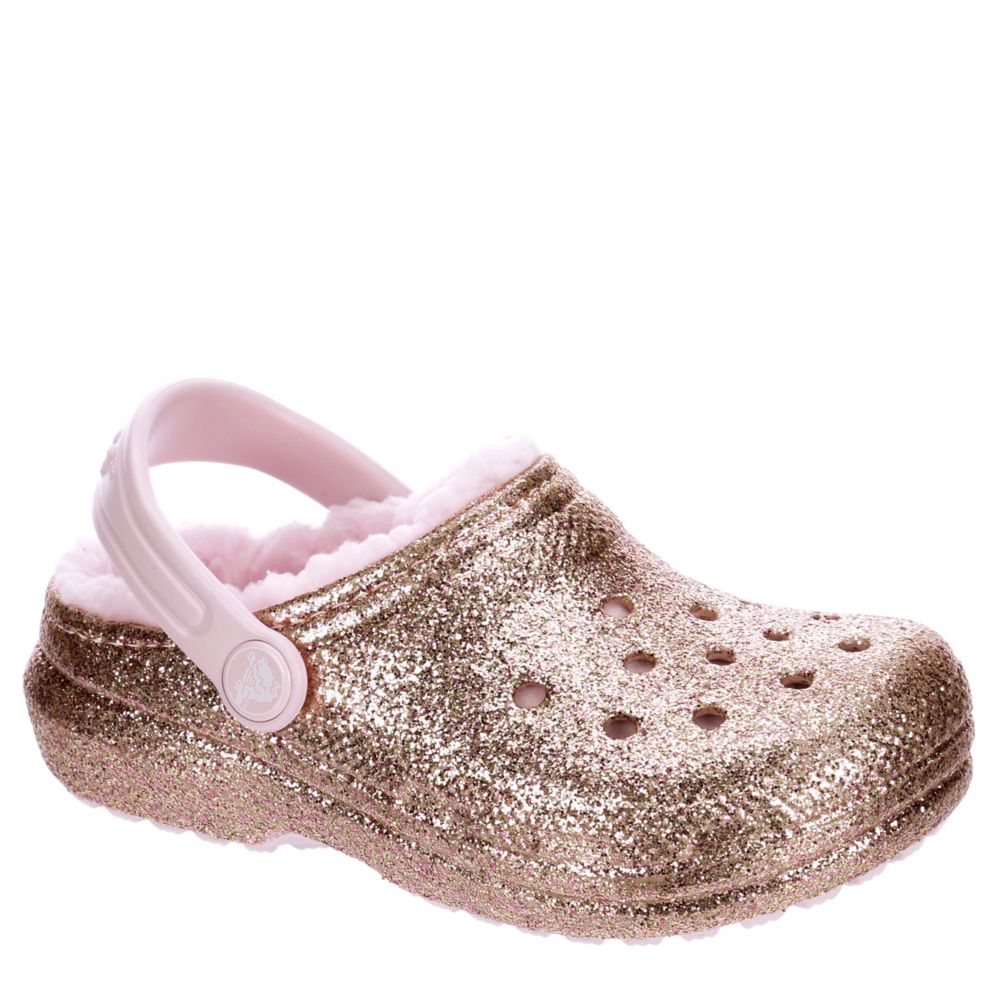 Rose gold best sale glitter crocs