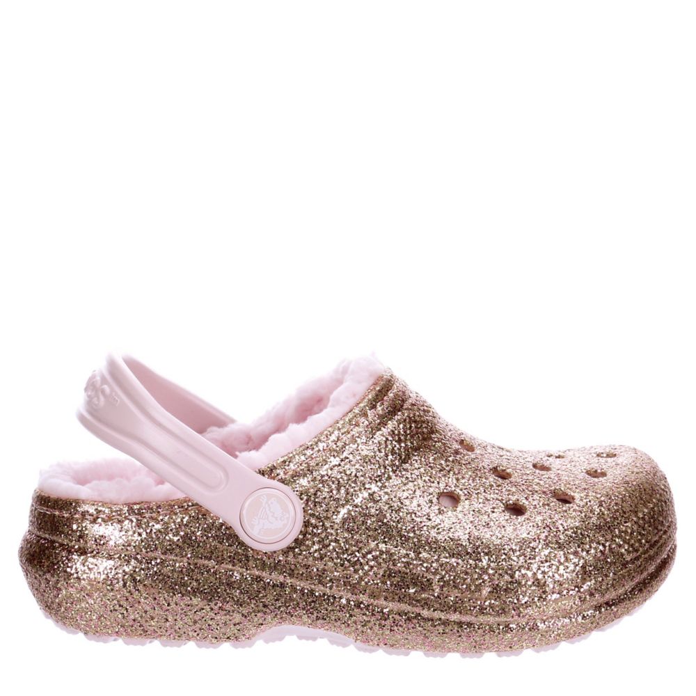 Rose gold best sale glitter crocs