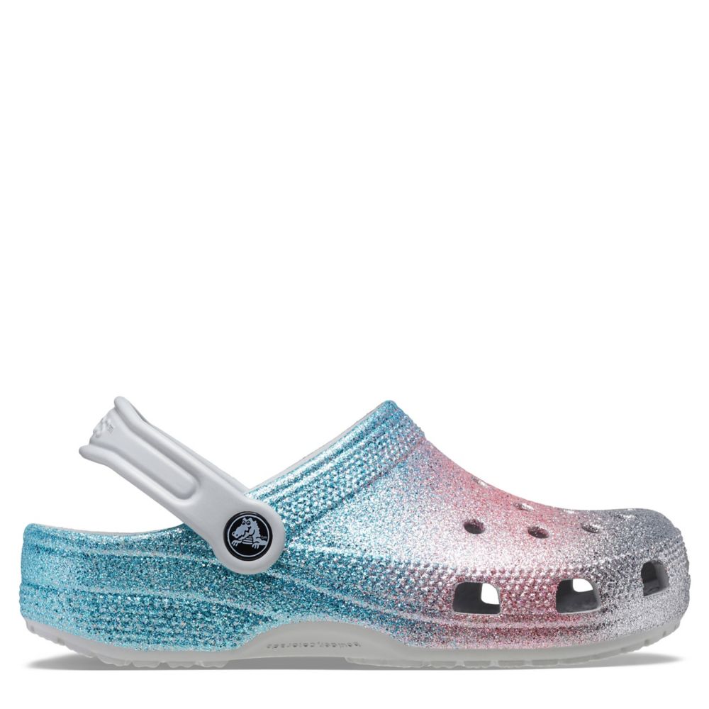 Grey Crocs Girls Little-big Kid Classic Glitter Clog | Rack Room Shoes