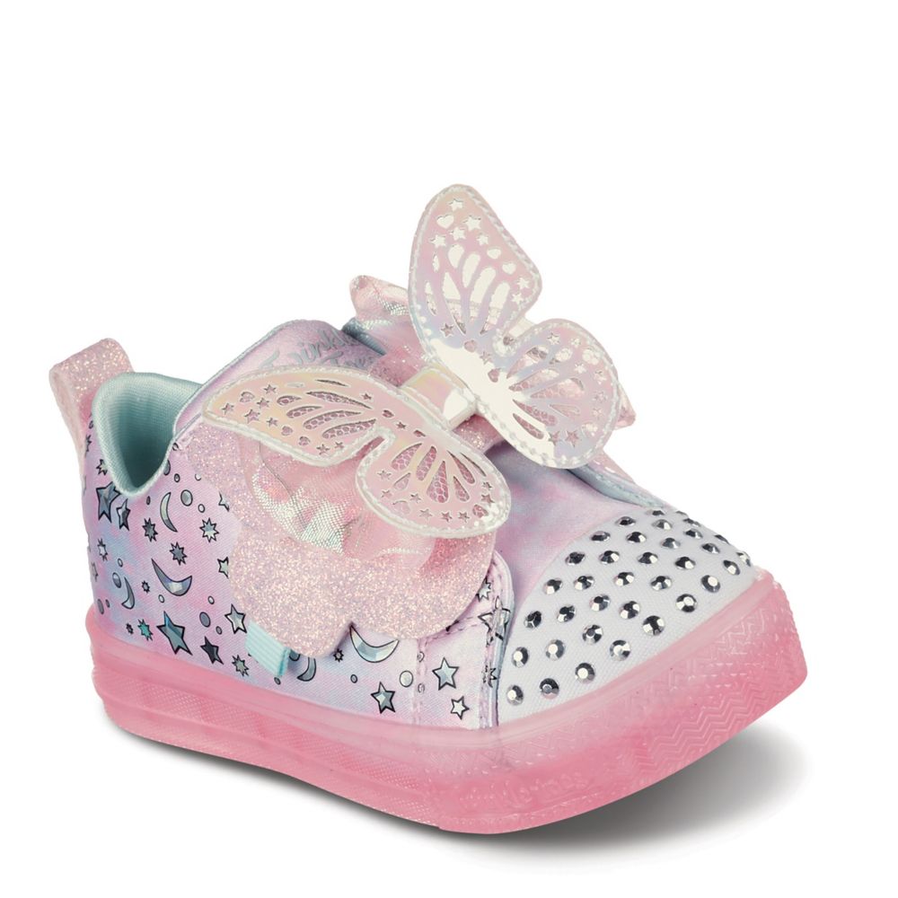 Skechers Girls Toddler Shuffle Brights Sneaker | Infant Toddler Rack Room Shoes