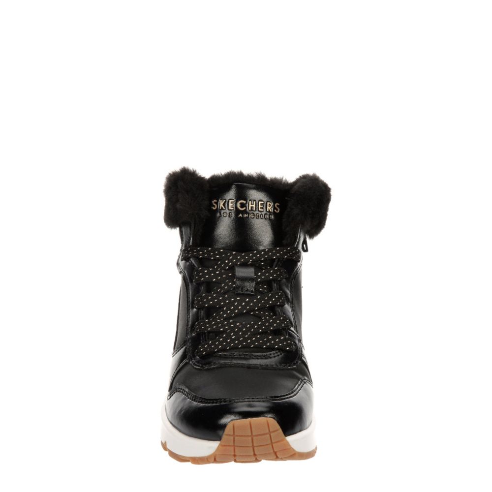 Black Skechers Girls Uno Cozy On Air Sneaker | Infant & Toddler | Rack ...