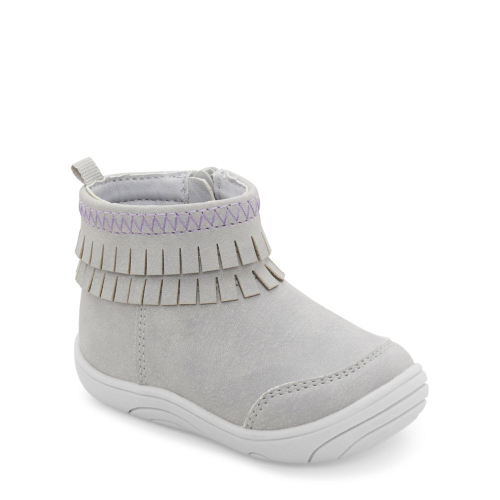 Grey Stride Rite Girls Infant Crib Bianca Boot | Boots | Rack Room Shoes