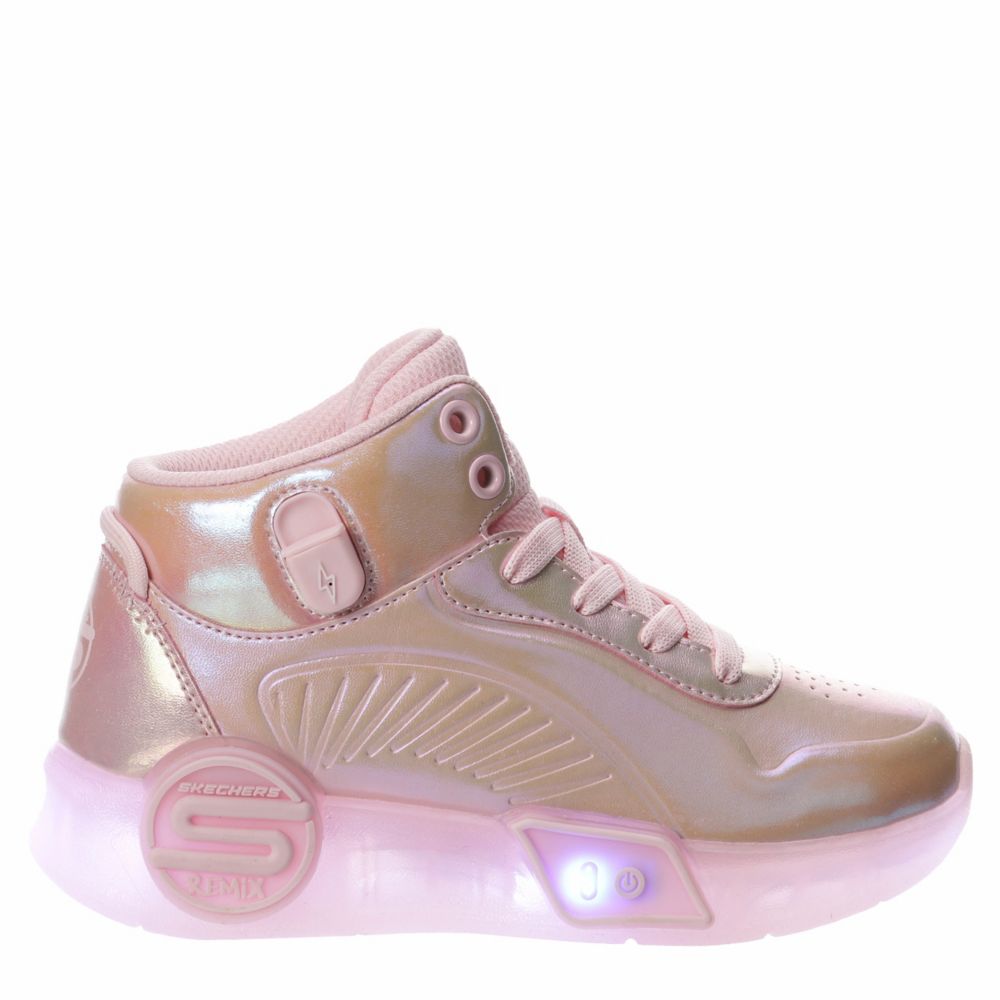 Pale Pink Skechers Little And Big Kid S Lights Remix Light Up Sneaker Kids | Rack Room Shoes