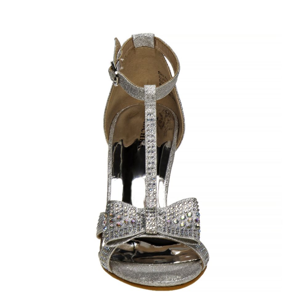 GIRLS LITTLE-BIG KID METALLIC T-STRAP DRESS SANDAL