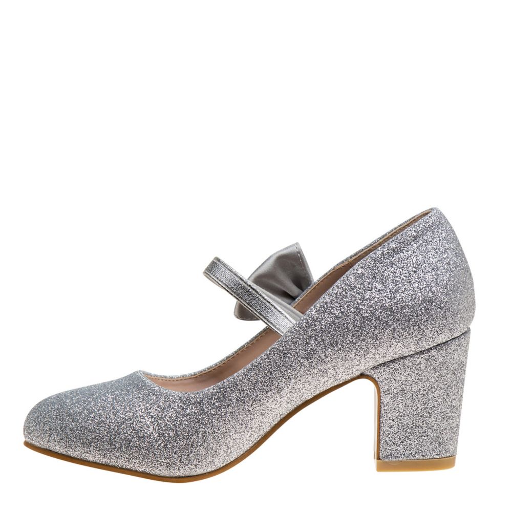 GIRLS LITTLE-BIG KID GLITTER BLOCK HEEL DRESS PUMP