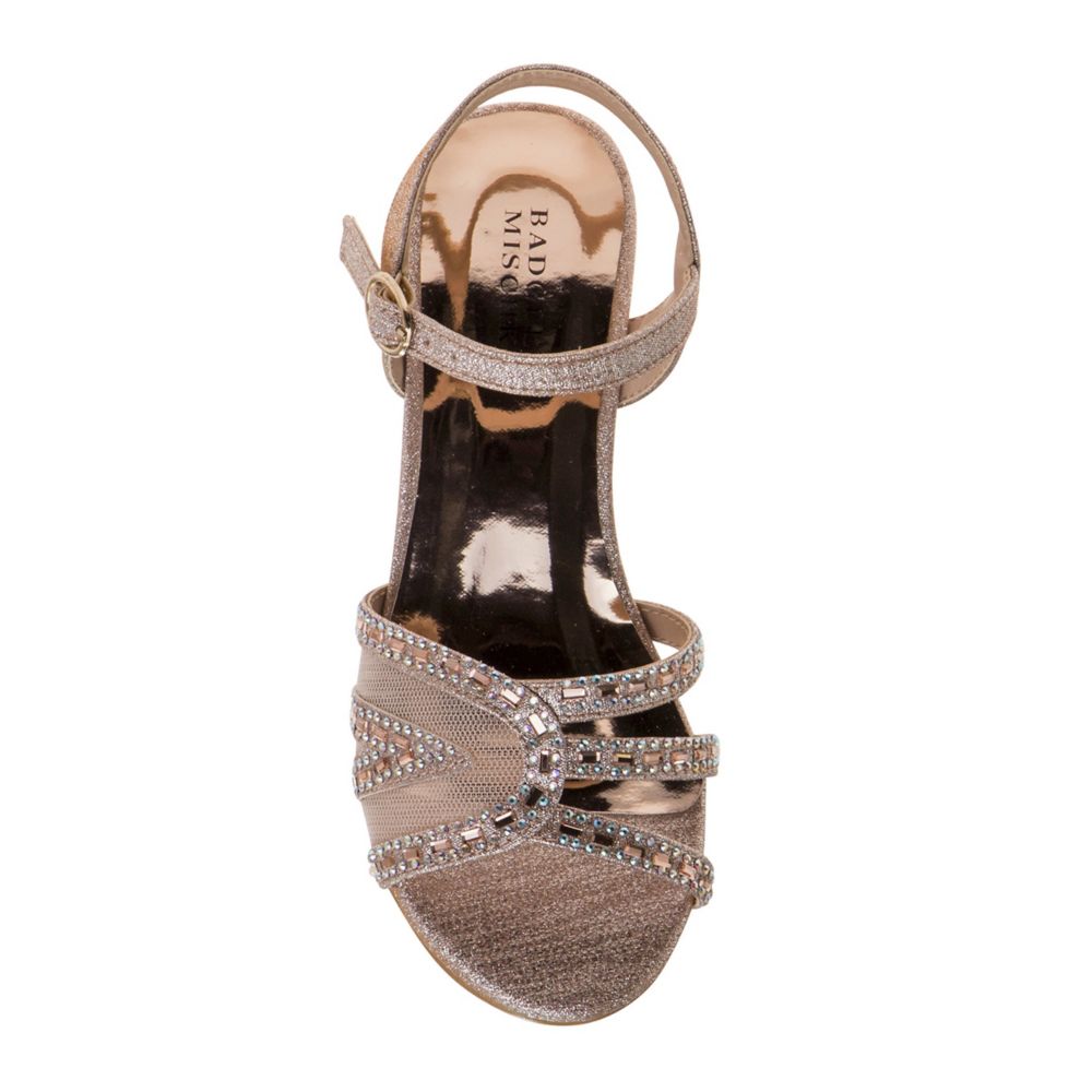 American Glamour Badgley Mischka Girls Little-Big Kid O-Bm81601Srosg Dress Sandal