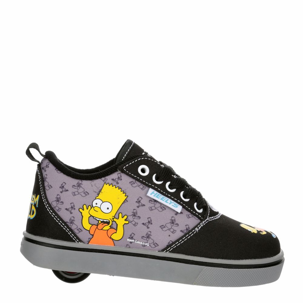 BOYS LITTLE BIG KID SIMPSONS PRO 20 PRINTS SNEAKER BLACK