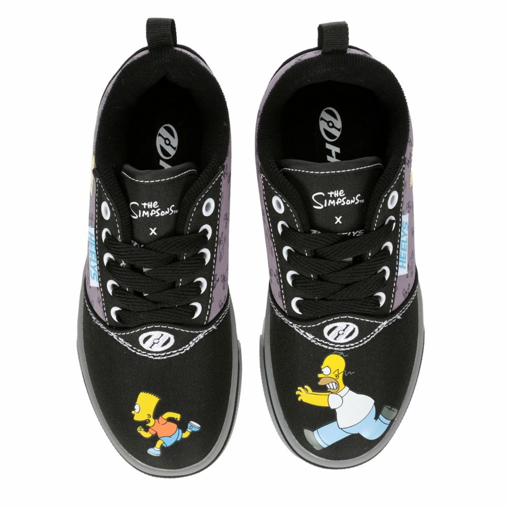 BOYS LITTLE BIG KID SIMPSONS PRO 20 PRINTS SNEAKER BLACK