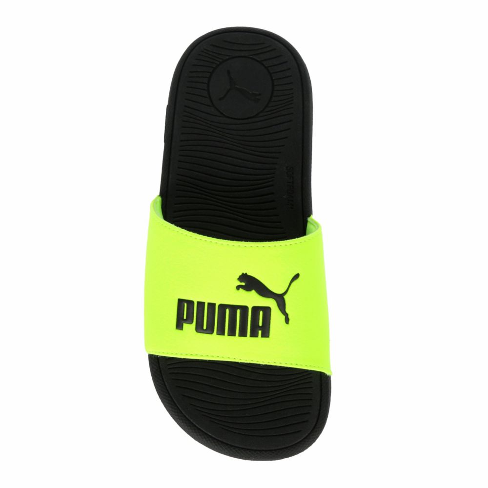 Neon green hot sale puma slides