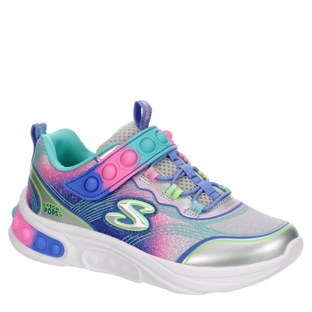 Silver Girls Little-big Kid Skech Pops Blast Sneaker | Skechers