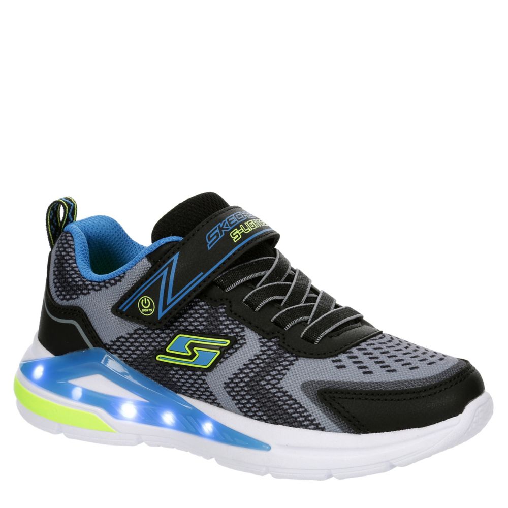 Black Skechers Boys S-lights Tri-namics Light | Athletic & Sneakers | Rack Shoes