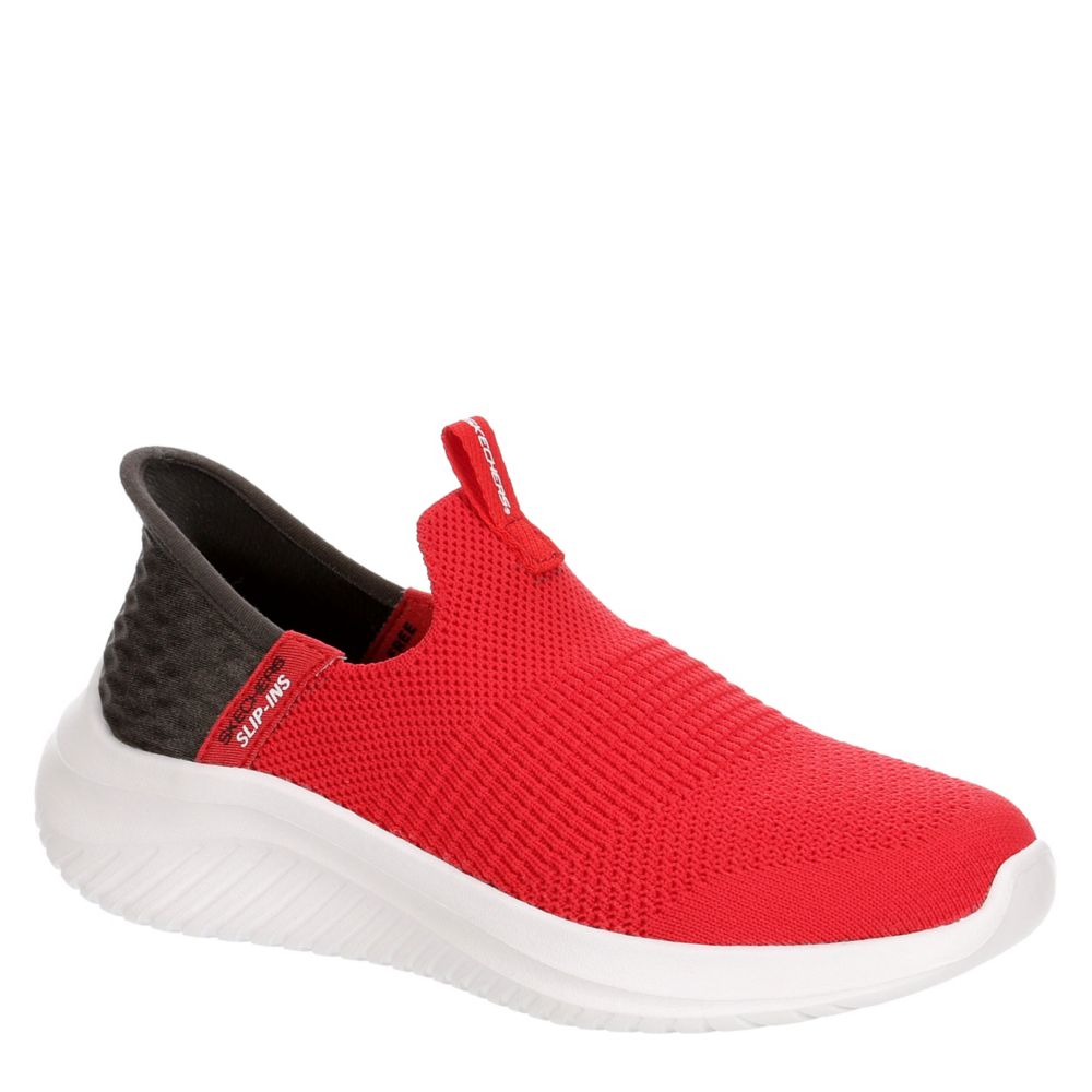 Red Skechers Boys Slip-ins Ultra Flex On Sneaker | Athletic & Sneakers | Room Shoes