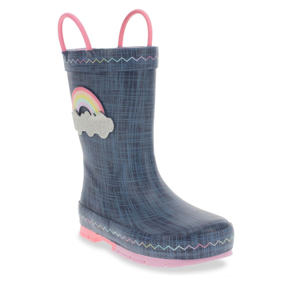 GIRLS TODDLER JEAN PATCH RAIN BOOT