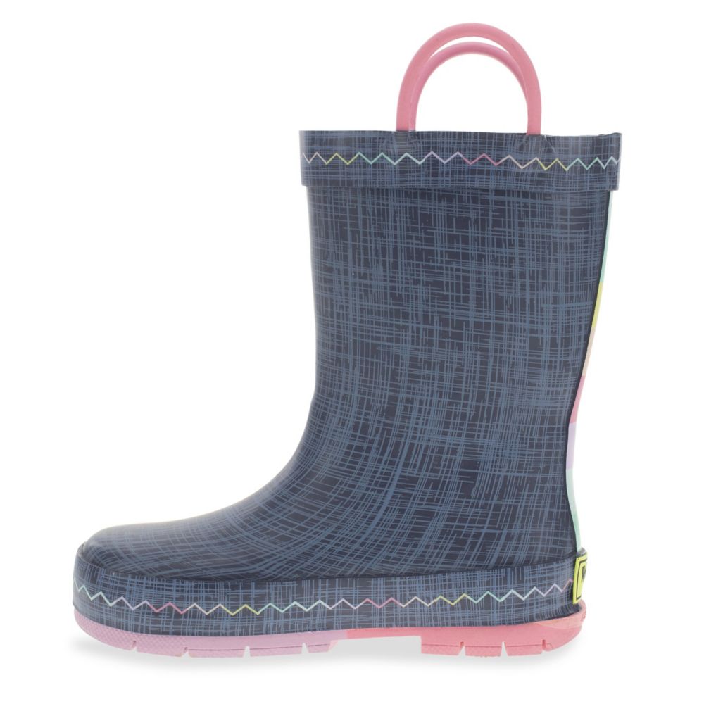 GIRLS TODDLER JEAN PATCH RAIN BOOT