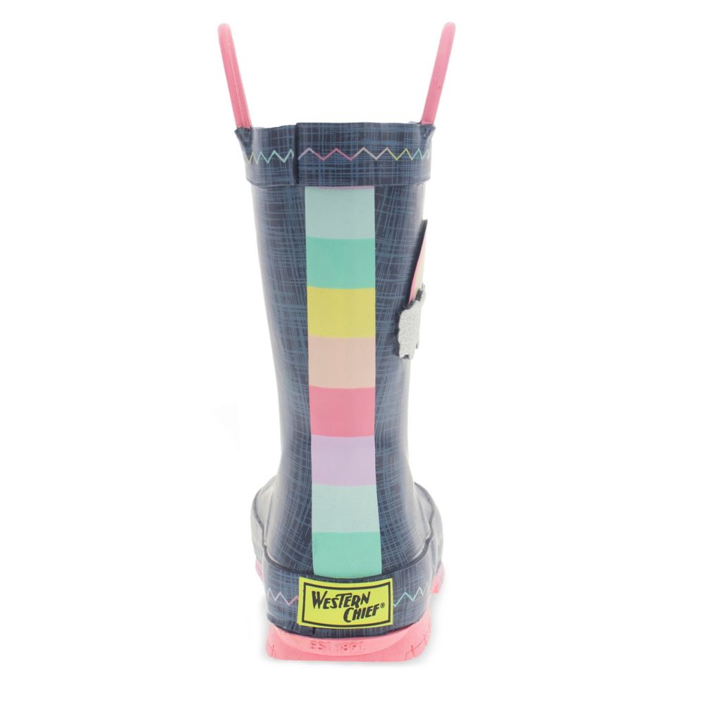 GIRLS TODDLER JEAN PATCH RAIN BOOT