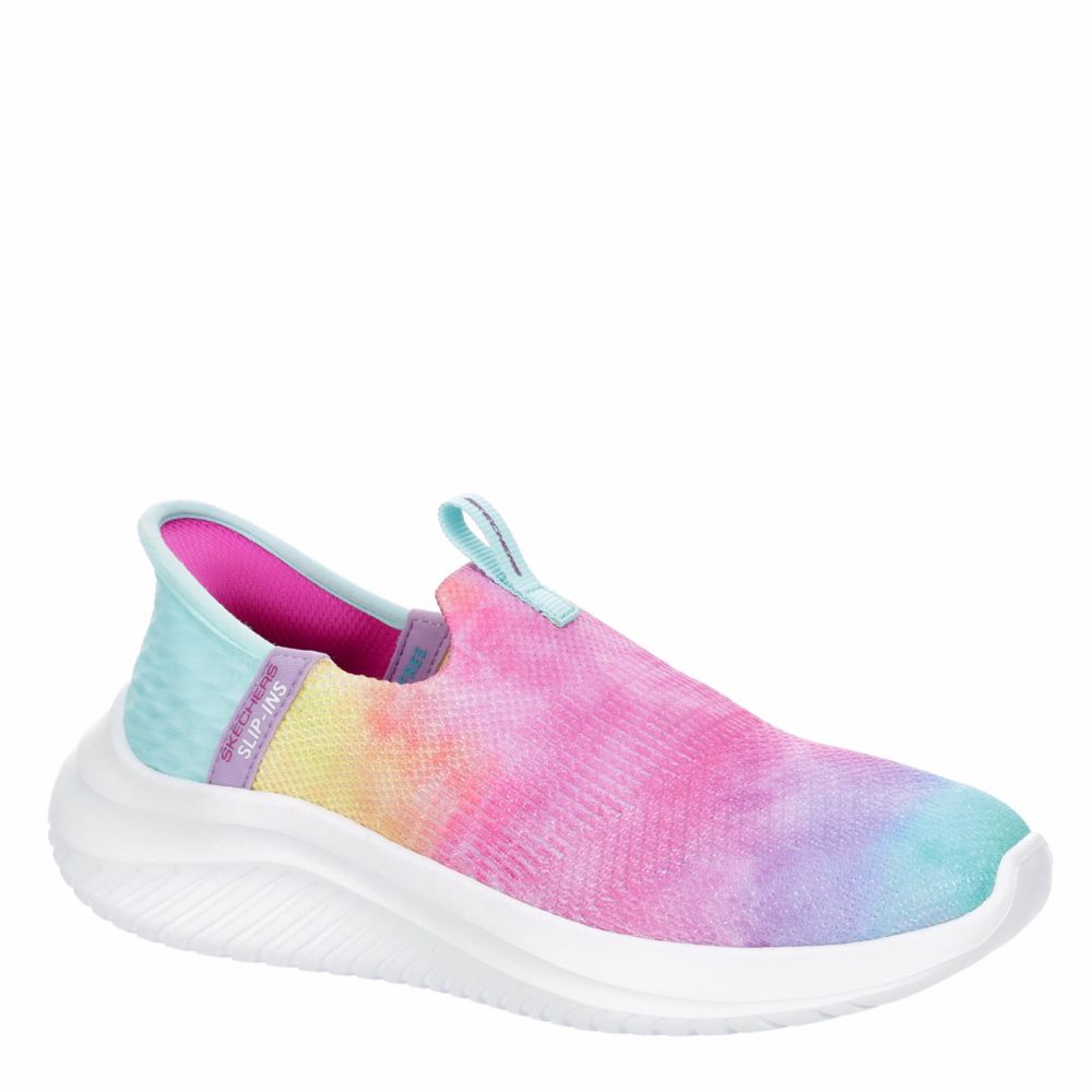 Skechers Girls Little-big Kid Ultra Flex Slip On Sneaker - Pink