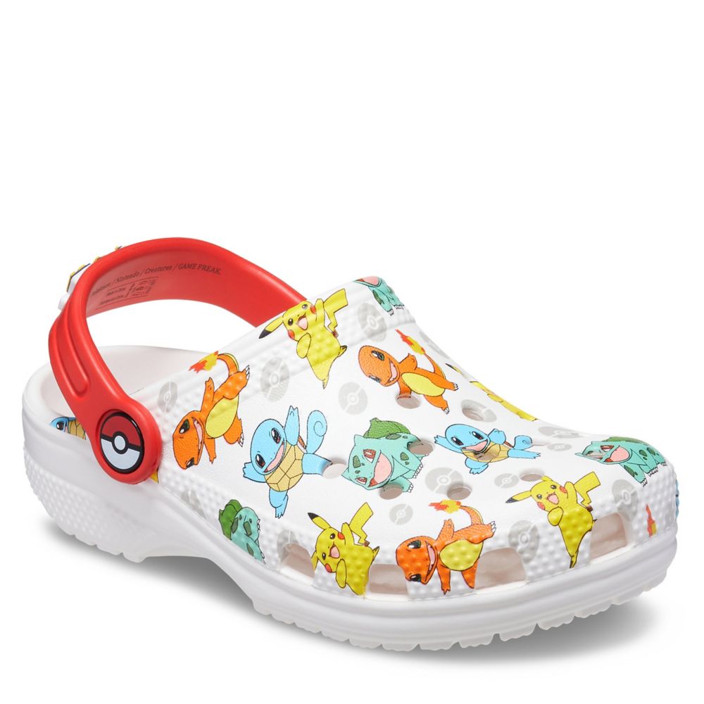 BOYS LITTLE BIG KID POKEMON CLASSIC CLOG WHITE