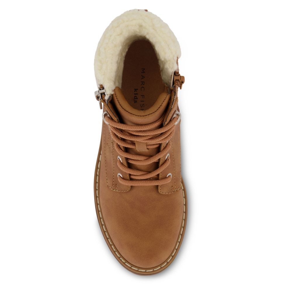 Cognac Marc Fisher Girls Little-big Kid Jade Zip Lace-up Boot | Rack ...