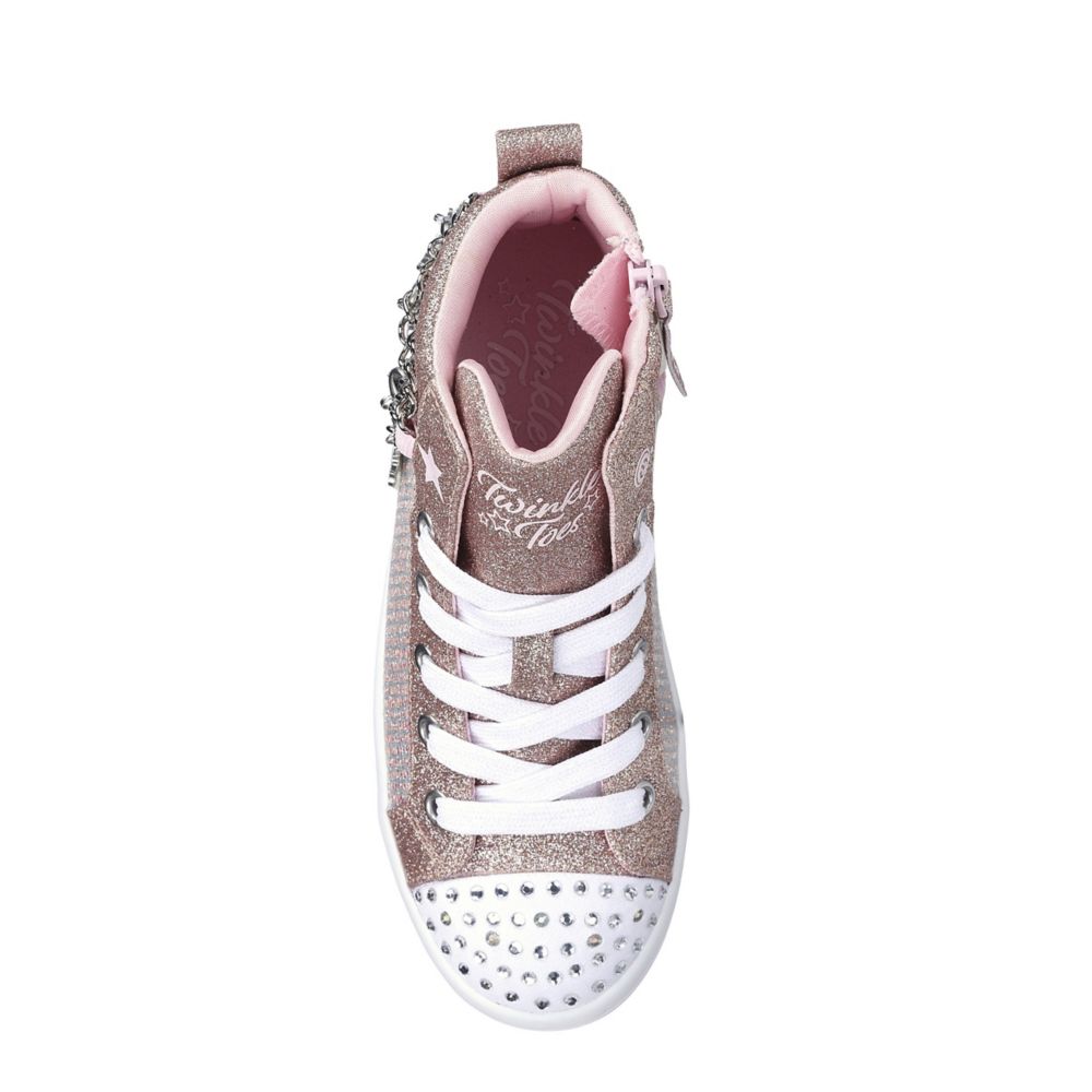 Rose Gold Girls Little-big Kid Twinkle Toes Light Up Sneaker