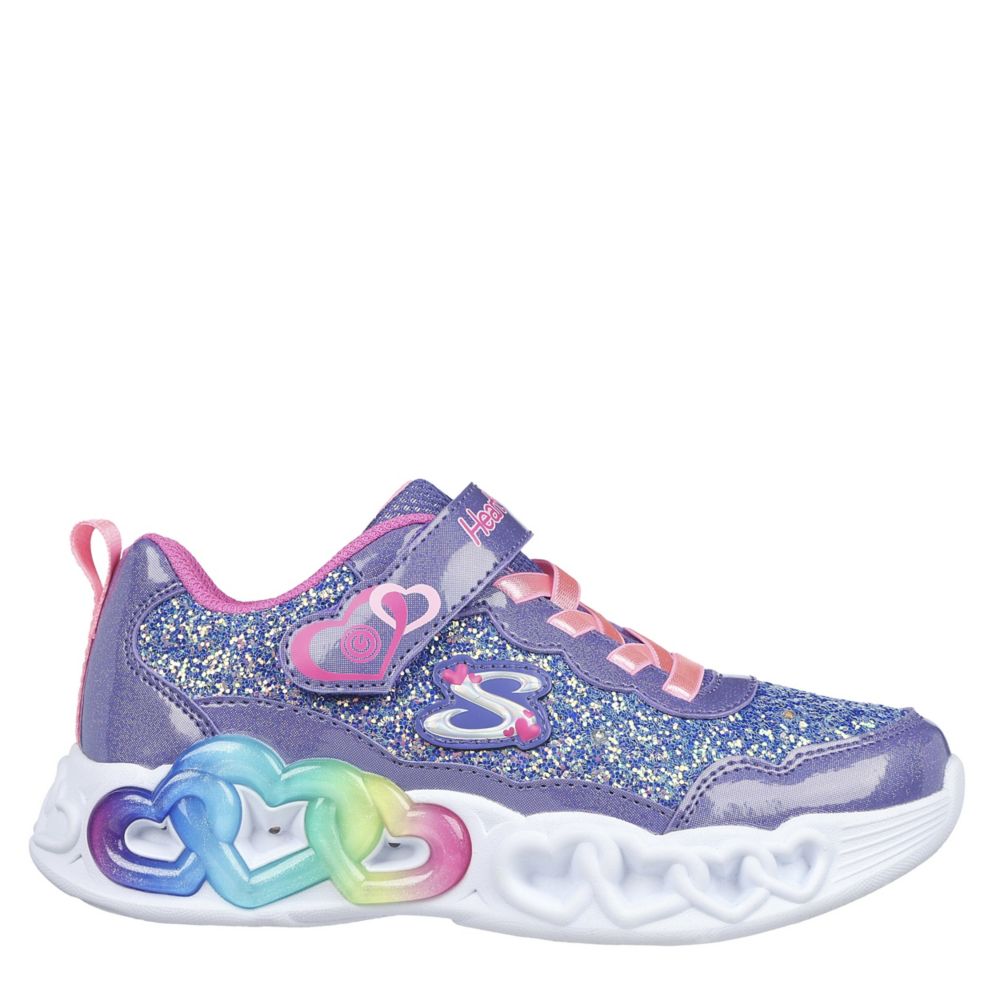 Skechers light 2025 up shoes purple