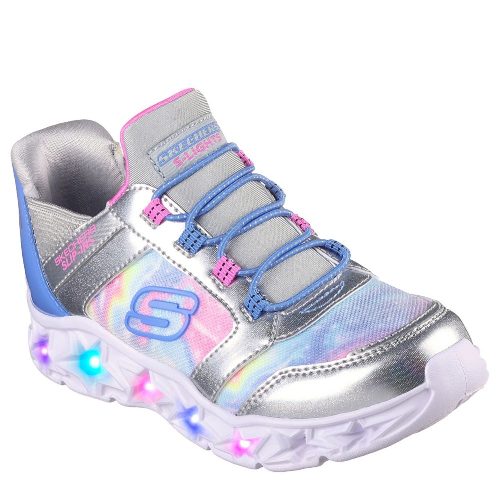 Silver Girls Slip-ins: Galaxy Lights Slip On Sneaker, Skechers