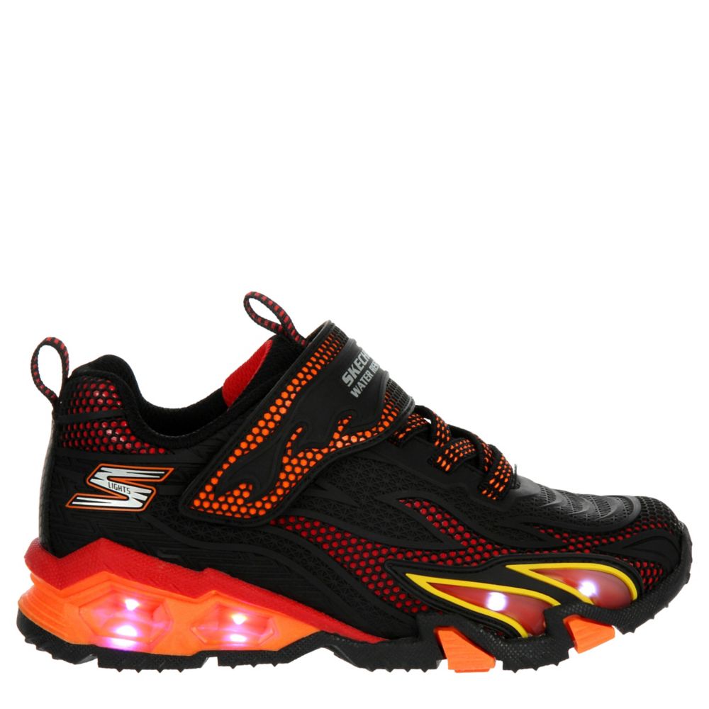 BOYS HYDRO LIGHTS HEAT STRIPES LIGHT UP SNEAKER BLACK