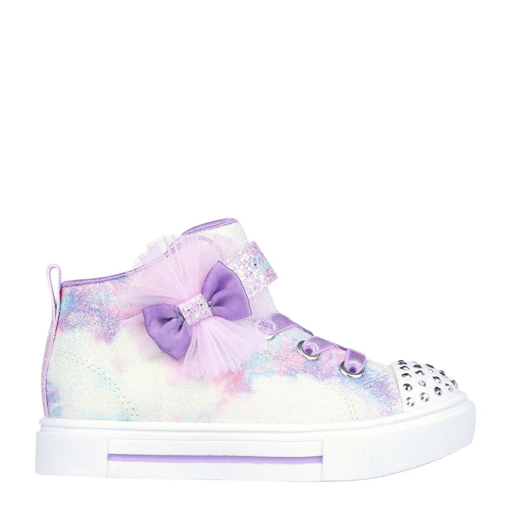 Purple Girls Twinkle Spark Ombre Dazzle Light Up Sneaker