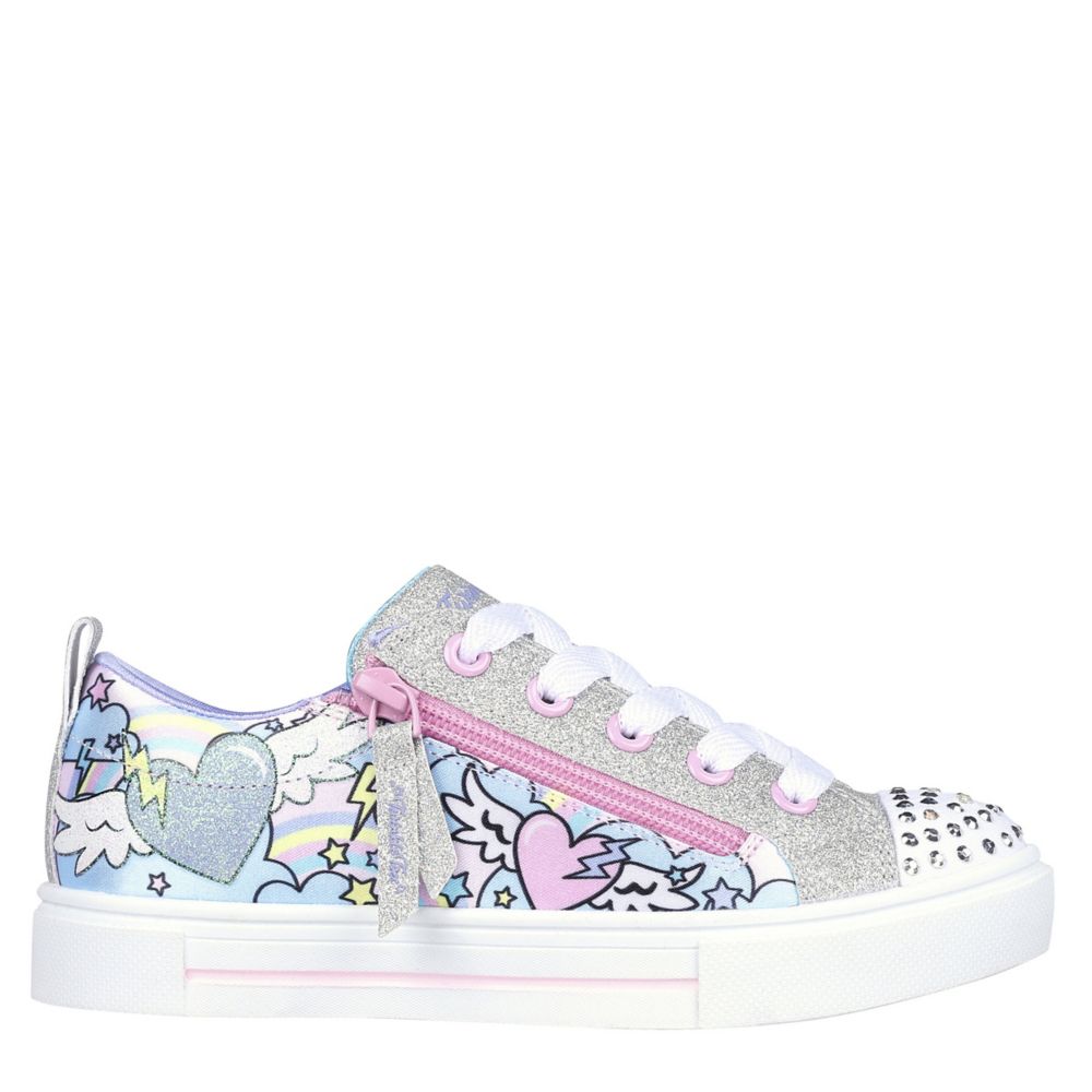 Gelijkmatig ontmoeten hervorming Silver Skechers Girls Twinkle Sparks Flying Hearts Light Up Sneaker |  Athletic & Sneakers | Rack Room Shoes