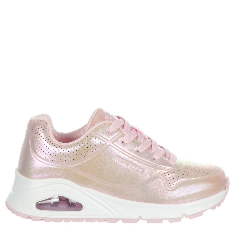 Girls best sale pink skechers