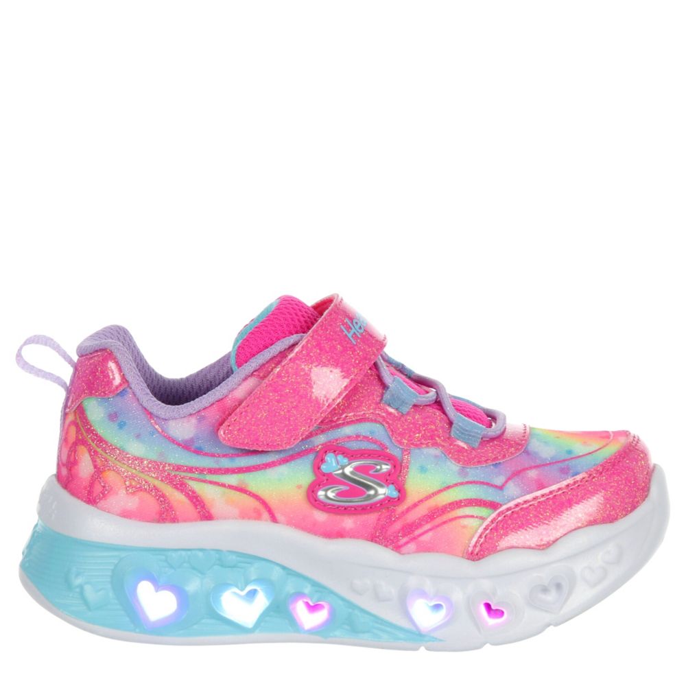 Pink Girls Toddler Twisty Brights Light Up Sneaker | Skechers | Rack Room  Shoes
